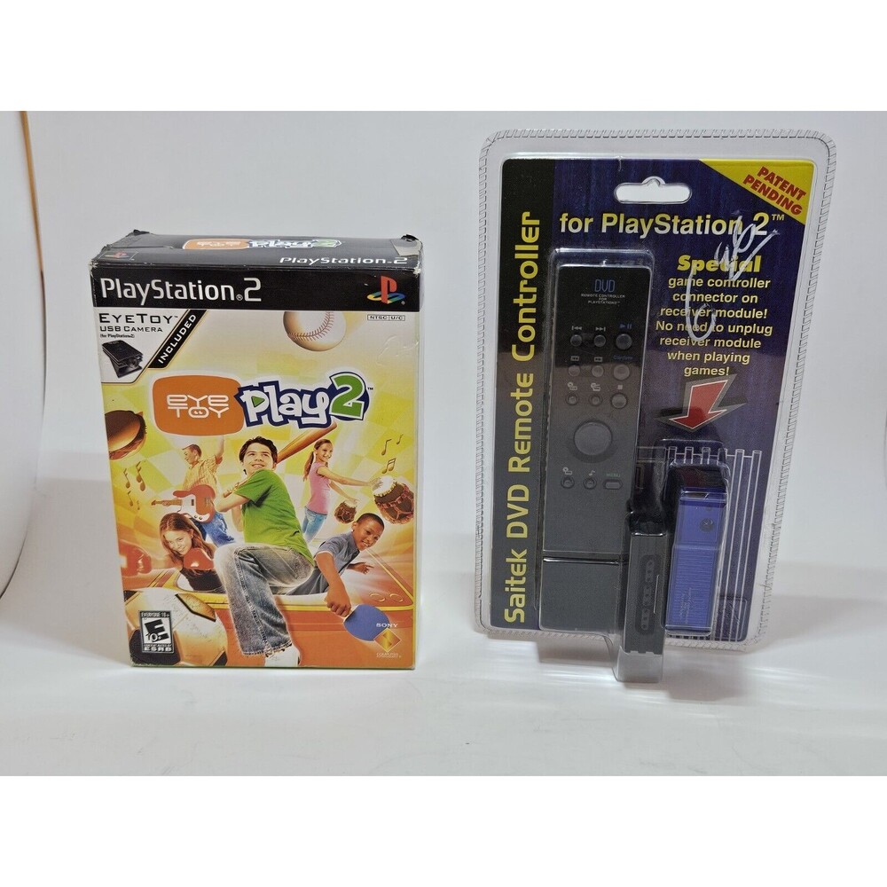 EyeToy: Play 2 Camera (Sony PlayStation 2, 2005), DVD Remote Accessories Bundle